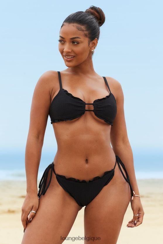 être Lounge femmes bas de bikini texturé hawaii noir Z66B8F999 maillots de bain