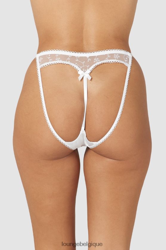 être Lounge femmes culotte moulante à dos ouvert blanc Z66B8F255 sous-vêtement
