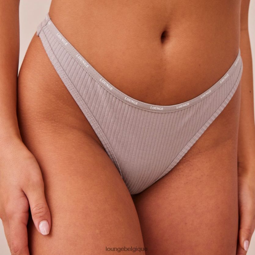 être Lounge femmes string côtelé si doux gris Z66B8F694 sous-vêtement