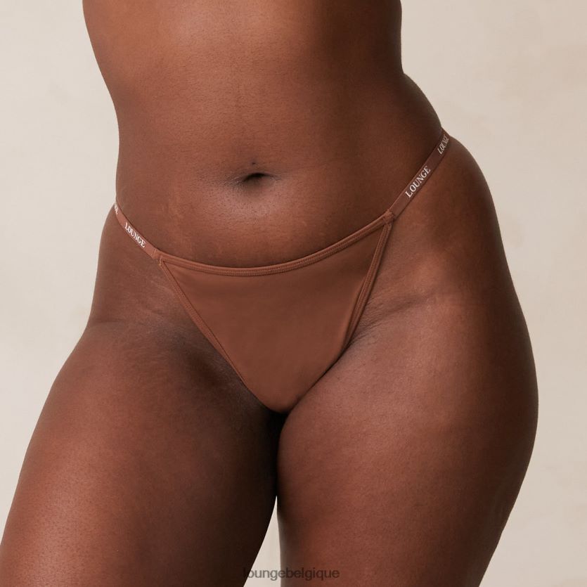 être Lounge femmes string classique lisse châtaigne Z66B8F555 sous-vêtement