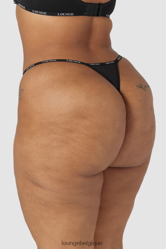 être Lounge femmes string classique lisse noir Z66B8F558 sous-vêtement