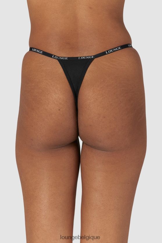être Lounge femmes string classique lisse noir Z66B8F558 sous-vêtement