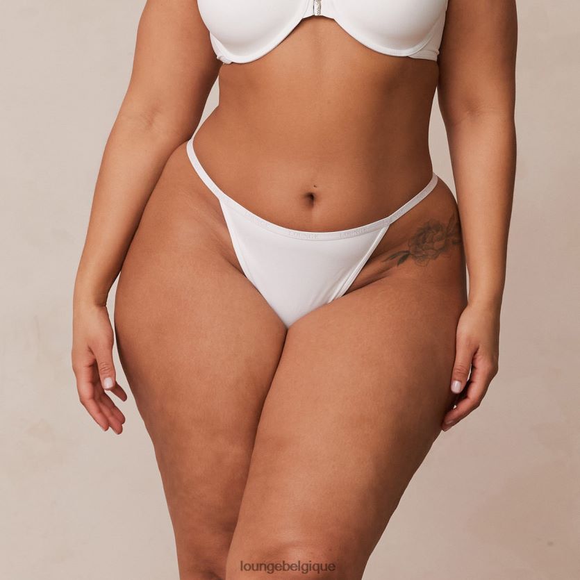 être Lounge femmes string lisse blanc Z66B8F544 sous-vêtement