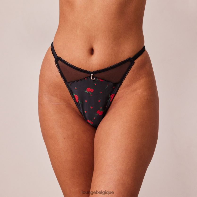 être Lounge femmes string rose noir Z66B8F484 sous-vêtement