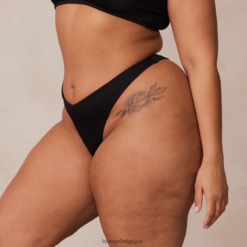 être Lounge femmes string triangle côtelé noir Z66B8F698 sous-vêtement