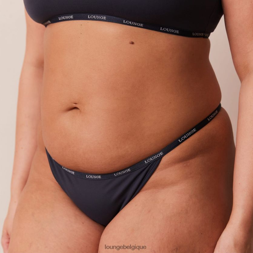 être Lounge femmes ensemble essentiel bralette & string/culotte charbon bleu Z66B8F179 sous-vêtement