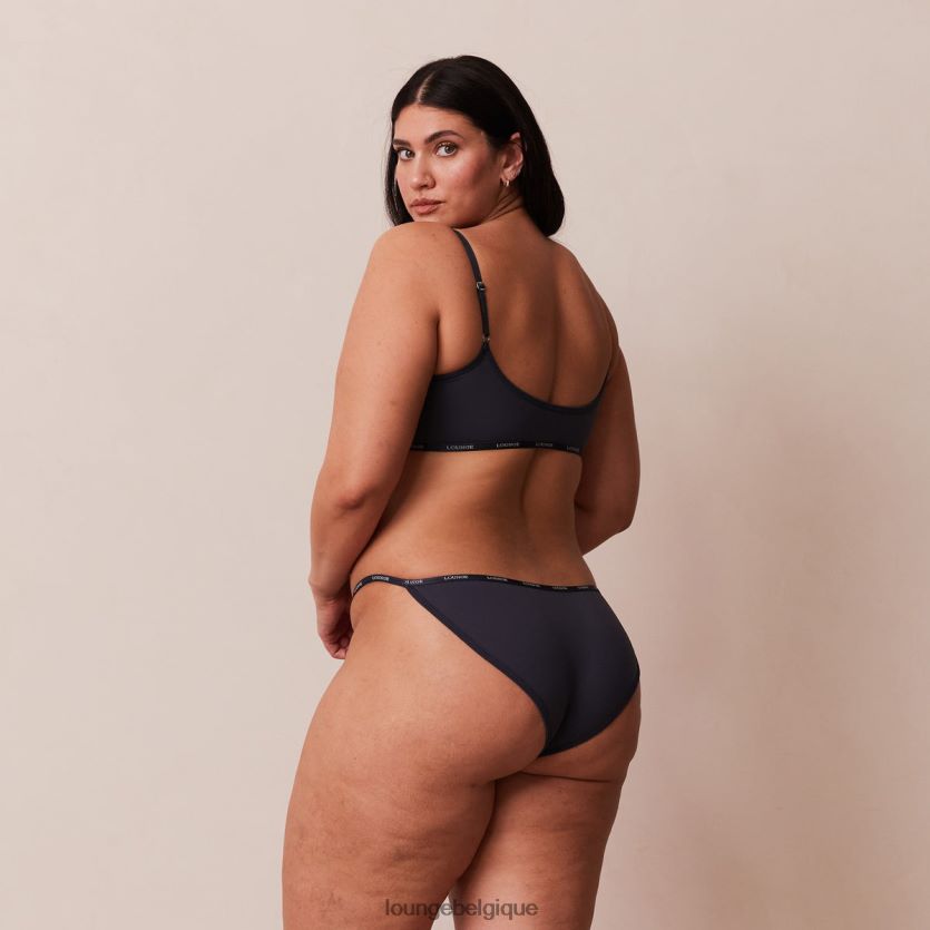 être Lounge femmes ensemble essentiel bralette & string/culotte charbon bleu Z66B8F179 sous-vêtement