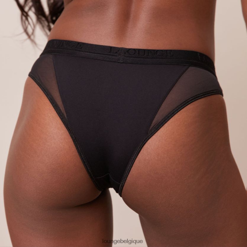 être Lounge femmes ensemble soutien-gorge et string/culotte en maille contour noir Z66B8F205 sous-vêtement