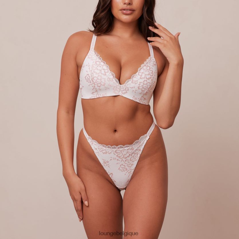 être Lounge femmes ensemble soutien-gorge et string magique en dentelle blanc Z66B8F208 sous-vêtement