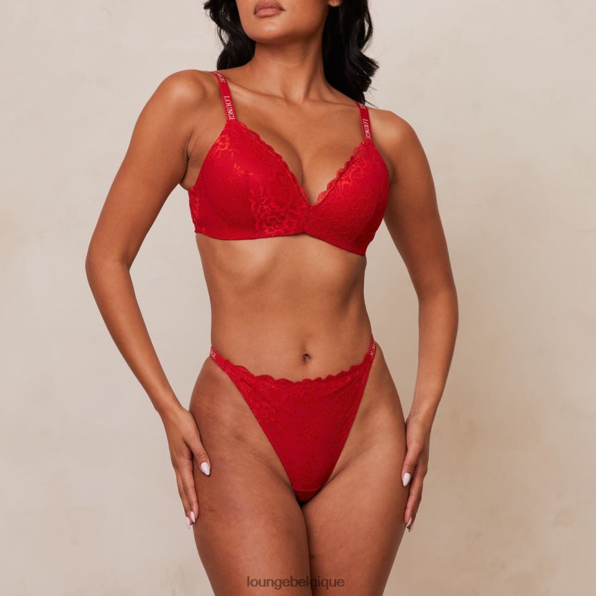 être Lounge femmes ensemble soutien-gorge et string magique en dentelle bordeaux Z66B8F198 sous-vêtement