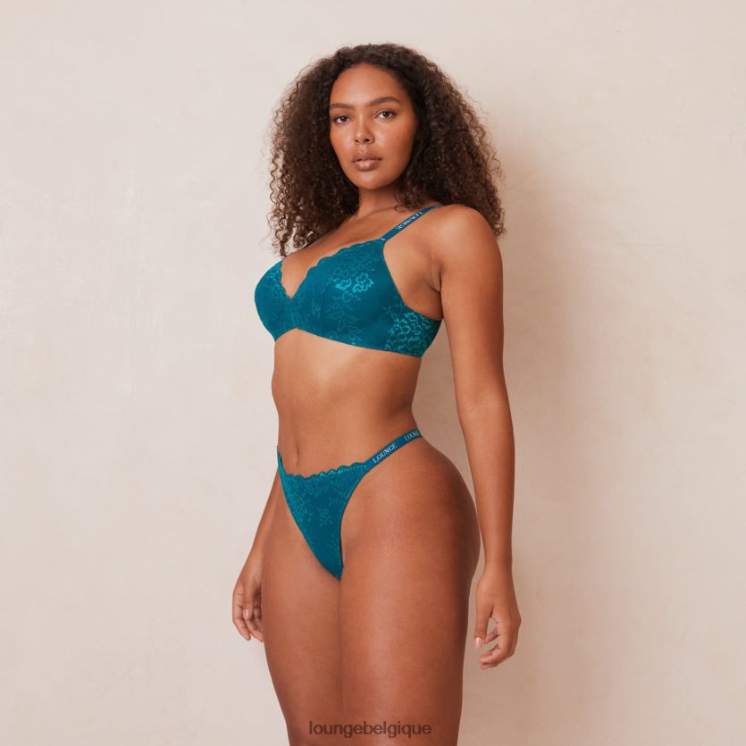 être Lounge femmes ensemble soutien-gorge et string magique en dentelle turquoise Z66B8F210 sous-vêtement