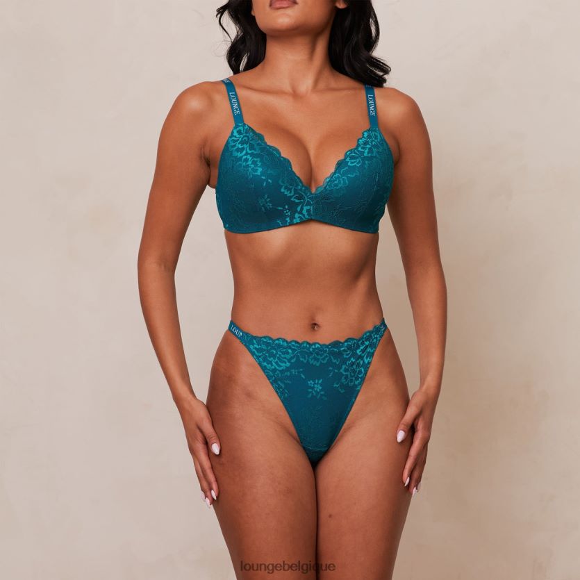 être Lounge femmes ensemble soutien-gorge et string magique en dentelle turquoise Z66B8F210 sous-vêtement