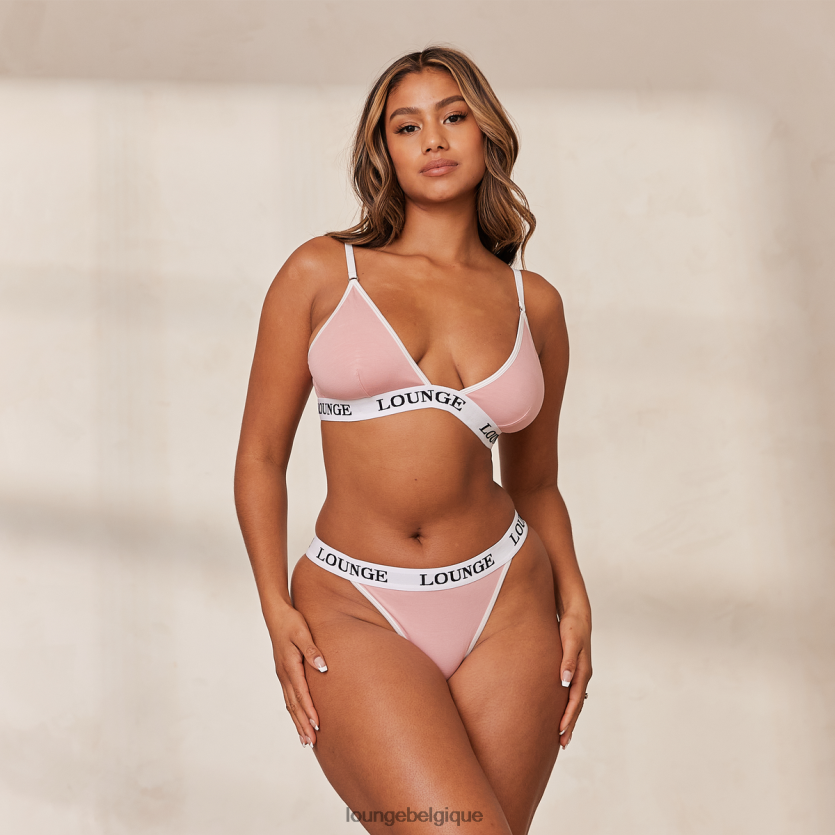 être Lounge femmes ensemble soutien-gorge triangle et string/culotte en bambou rose Z66B8F172 sous-vêtement