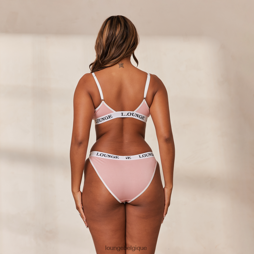 être Lounge femmes ensemble soutien-gorge triangle et string/culotte en bambou rose Z66B8F172 sous-vêtement