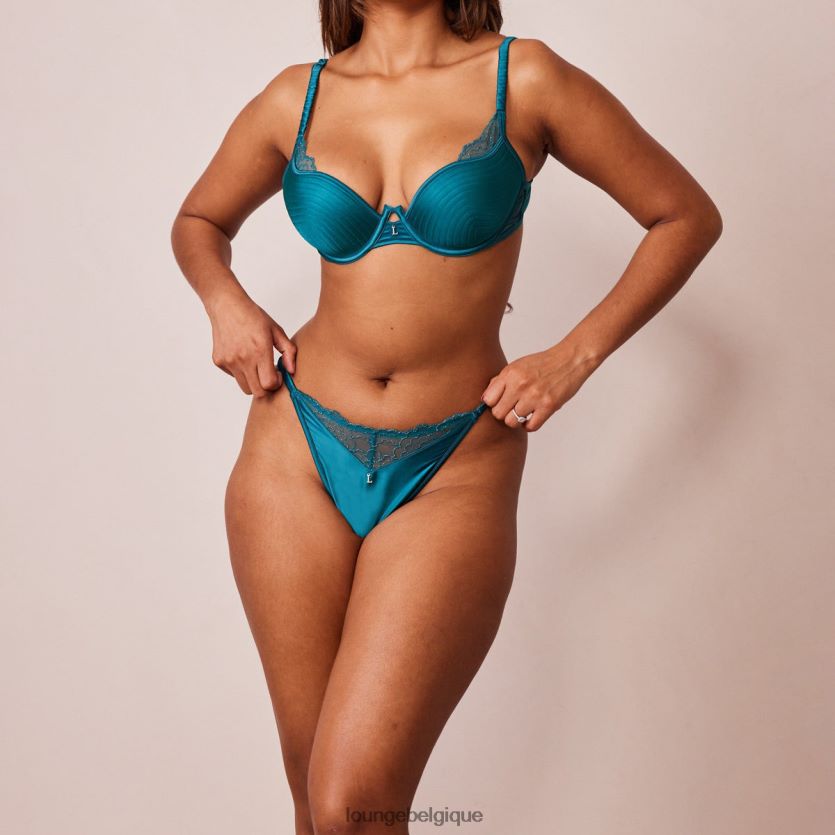 être Lounge femmes Ensemble soutien-gorge balconnet en dentelle matelassée et string/culotte turquoise Z66B8F147 sous-vêtement