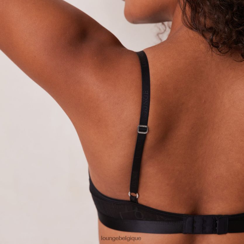 être Lounge femmes ensemble soutien-gorge et string balconnet chic noir Z66B8F88 sous-vêtement