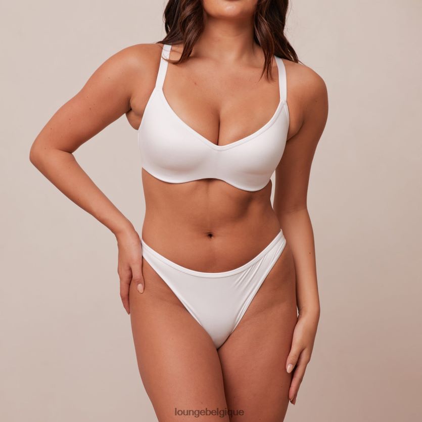 être Lounge femmes ensemble soutien-gorge et string/culottes élégants et attentifs blanc Z66B8F105 sous-vêtement