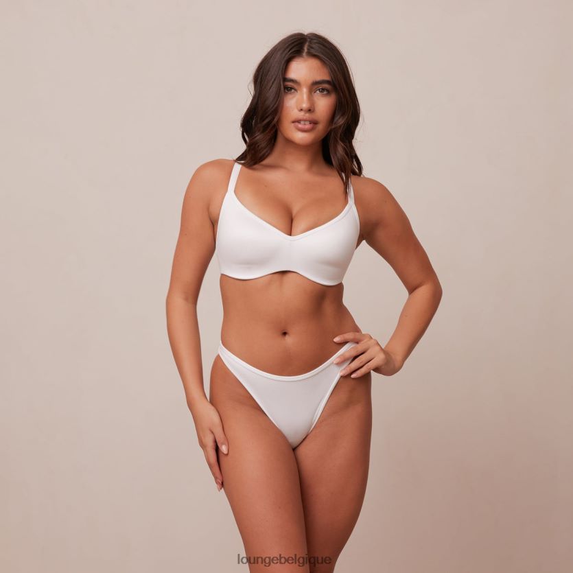 être Lounge femmes ensemble soutien-gorge et string/culottes élégants et attentifs blanc Z66B8F105 sous-vêtement