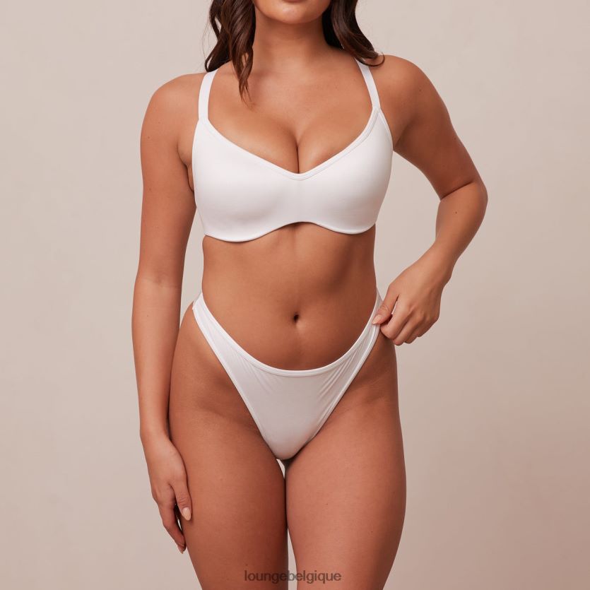 être Lounge femmes ensemble soutien-gorge et string/culottes élégants et attentifs blanc Z66B8F105 sous-vêtement