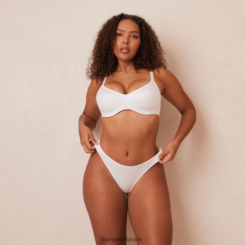 être Lounge femmes ensemble soutien-gorge et string/culottes élégants et attentifs blanc Z66B8F105 sous-vêtement