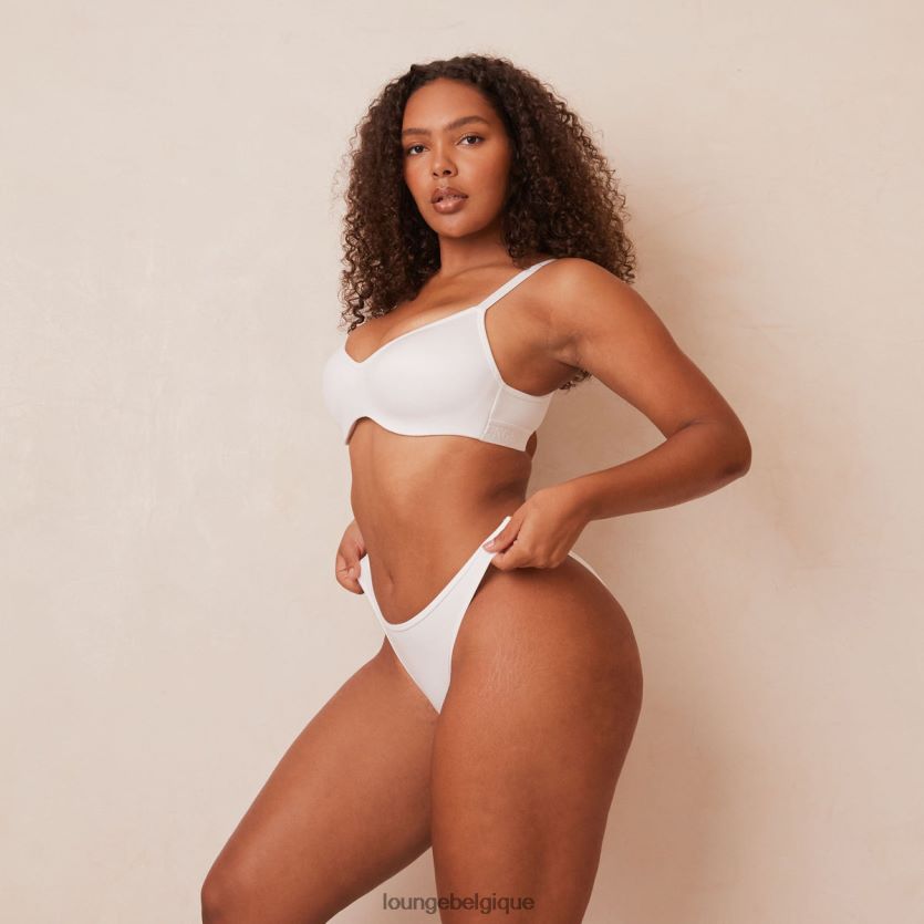 être Lounge femmes ensemble soutien-gorge et string/culottes élégants et attentifs blanc Z66B8F105 sous-vêtement