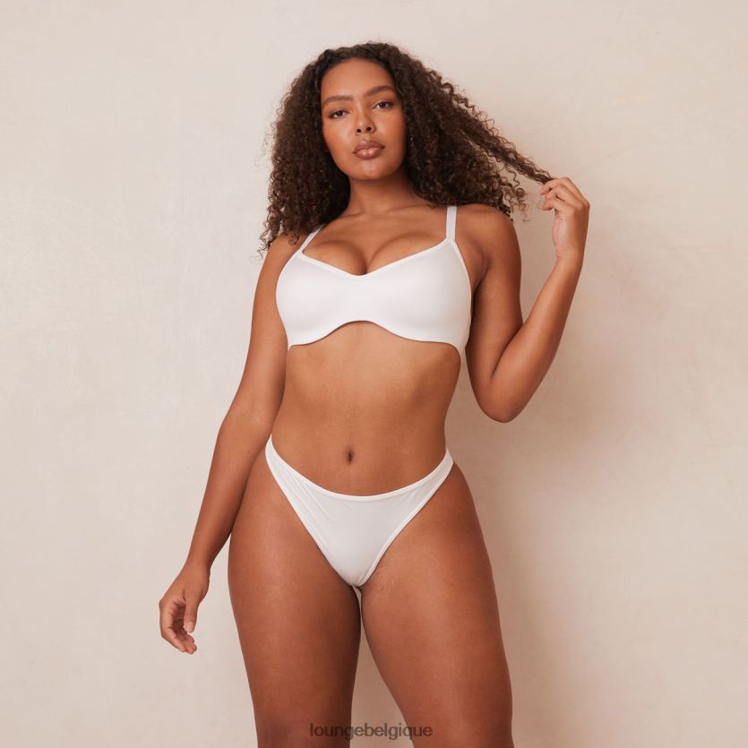 être Lounge femmes ensemble soutien-gorge et string/culottes élégants et attentifs blanc Z66B8F105 sous-vêtement