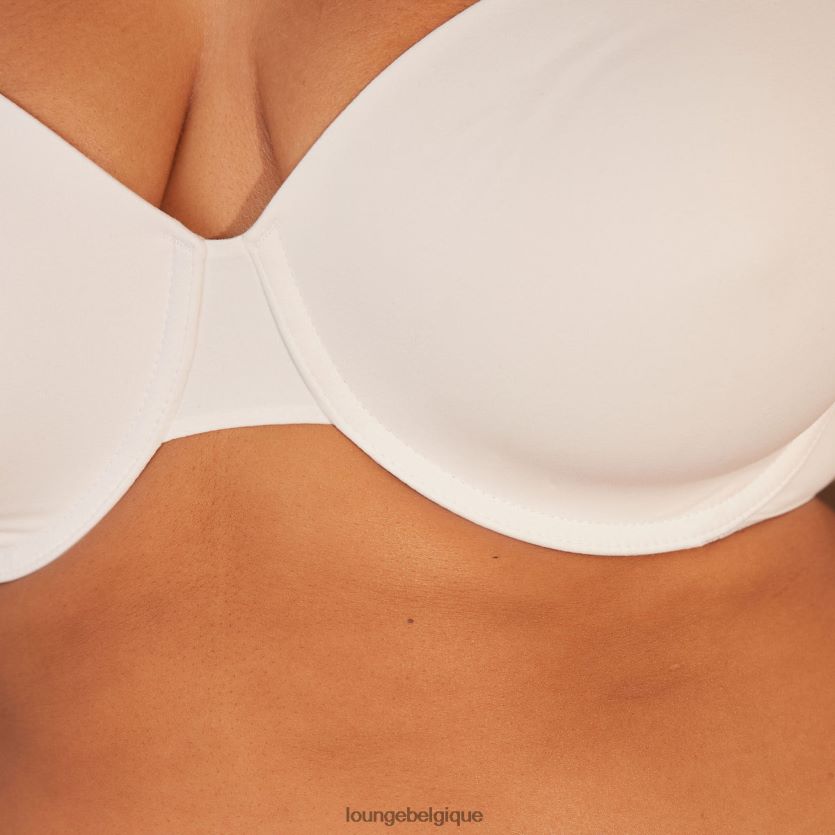 être Lounge femmes ensemble soutien-gorge t-shirt classique lisse et string/culotte blanc Z66B8F150 sous-vêtement