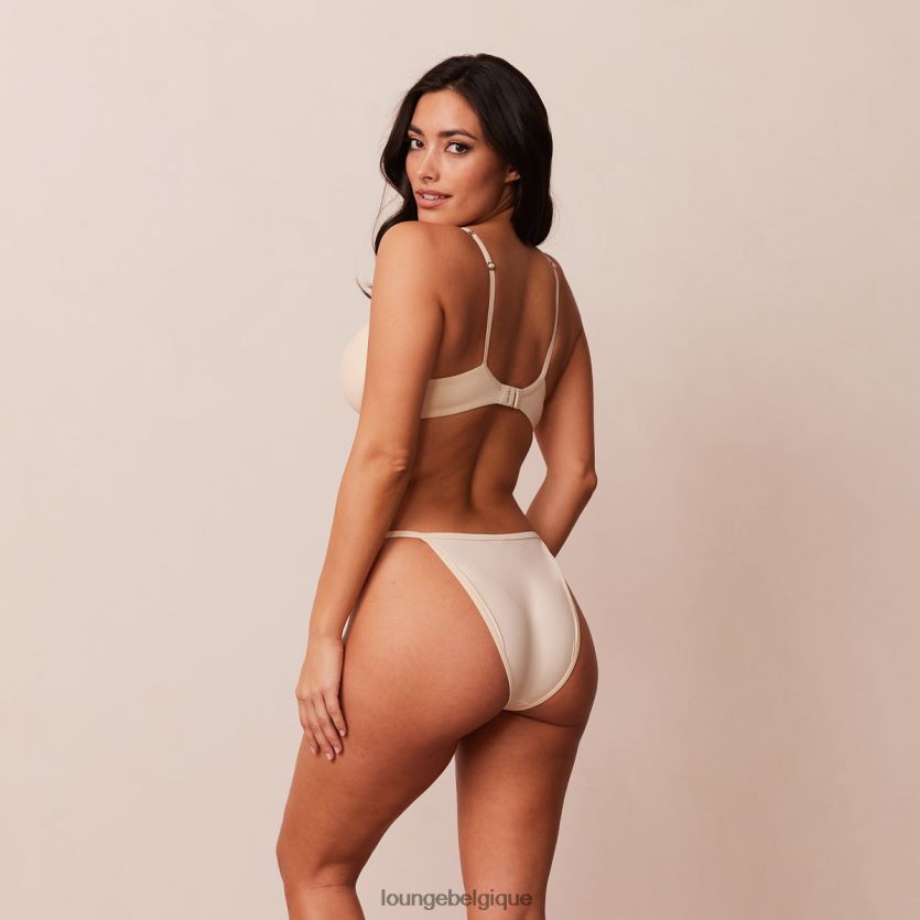 être Lounge femmes ensemble soutien-gorge t-shirt plongeant classique et string/culotte latté Z66B8F114 sous-vêtement