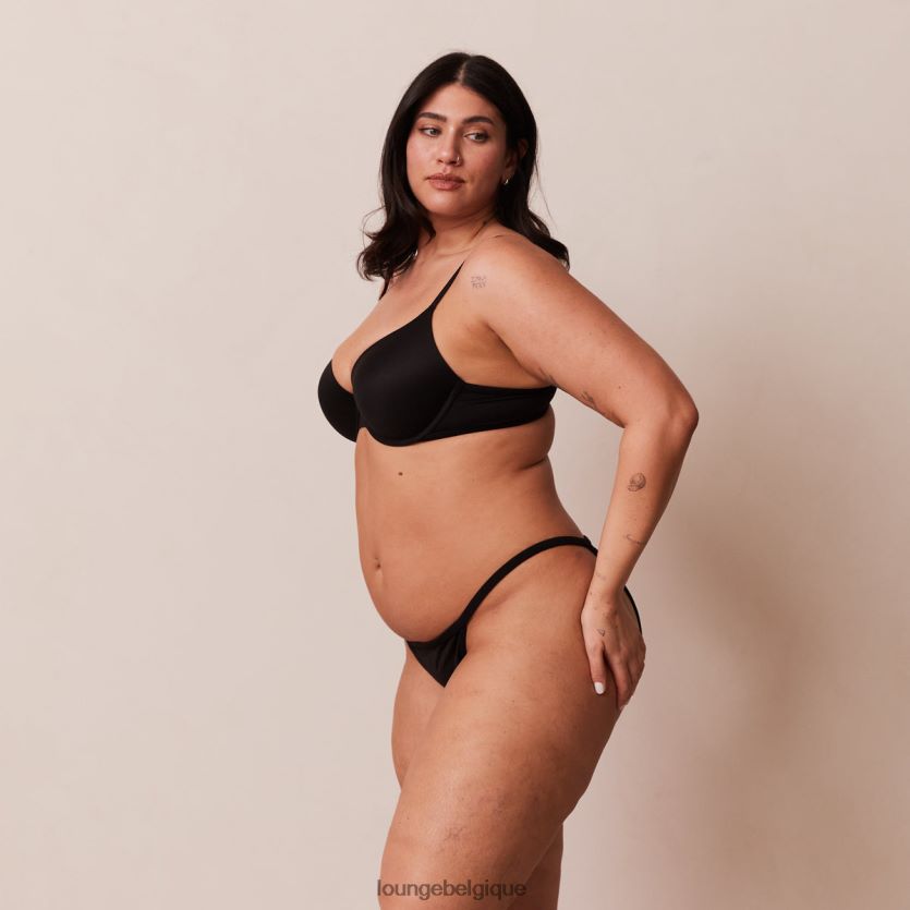 être Lounge femmes ensemble soutien-gorge t-shirt push-up sculpt et string/culotte noir Z66B8F115 sous-vêtement