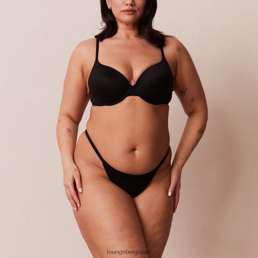 être Lounge femmes ensemble soutien-gorge t-shirt push-up sculpt et string/culotte noir Z66B8F115 sous-vêtement