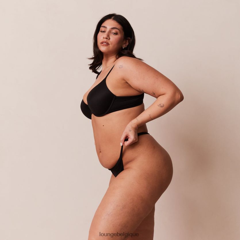 être Lounge femmes ensemble soutien-gorge t-shirt push-up sculpt et string/culotte noir Z66B8F115 sous-vêtement