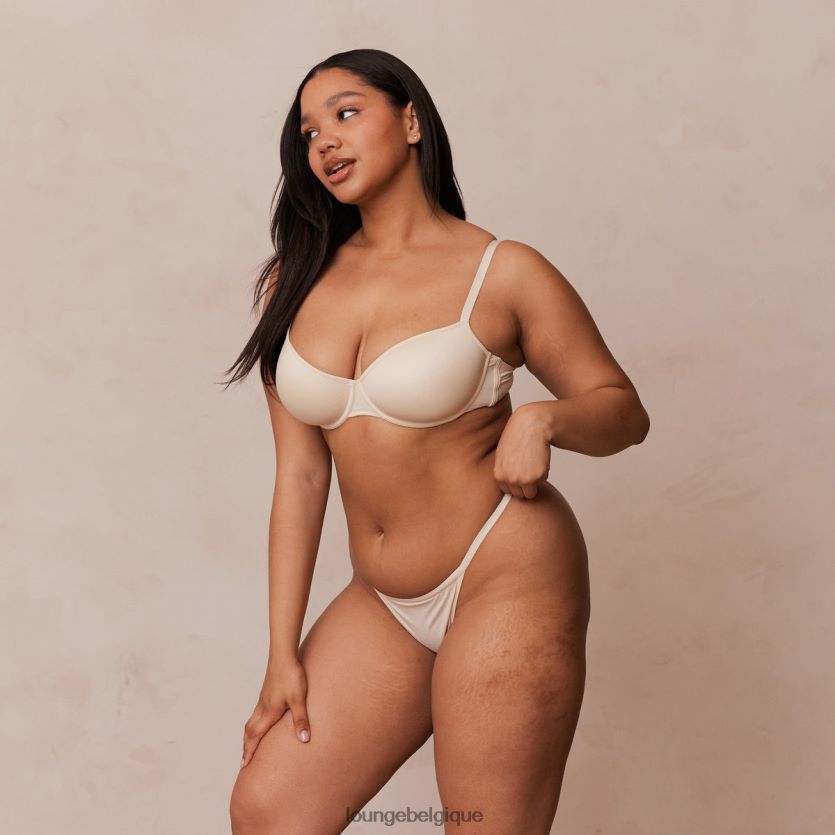 être Lounge femmes votre ensemble t-shirt soutien-gorge et string/culotte de tous les jours latté Z66B8F130 sous-vêtement