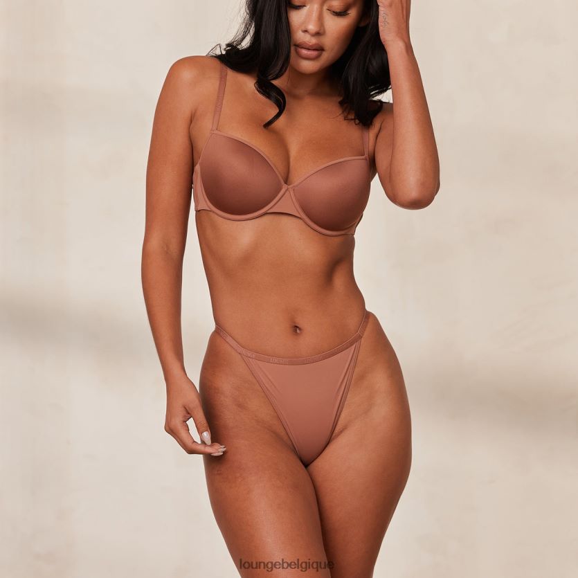 être Lounge femmes votre ensemble t-shirt soutien-gorge et string/culotte de tous les jours moka Z66B8F118 sous-vêtement