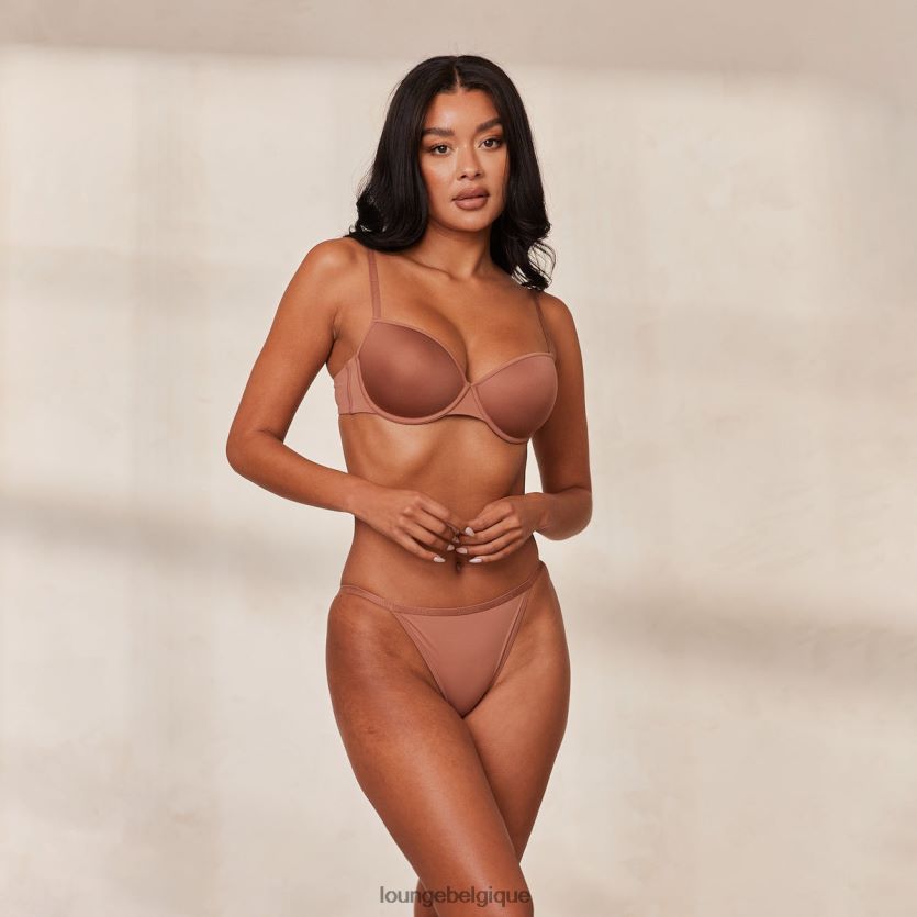 être Lounge femmes votre ensemble t-shirt soutien-gorge et string/culotte de tous les jours moka Z66B8F118 sous-vêtement