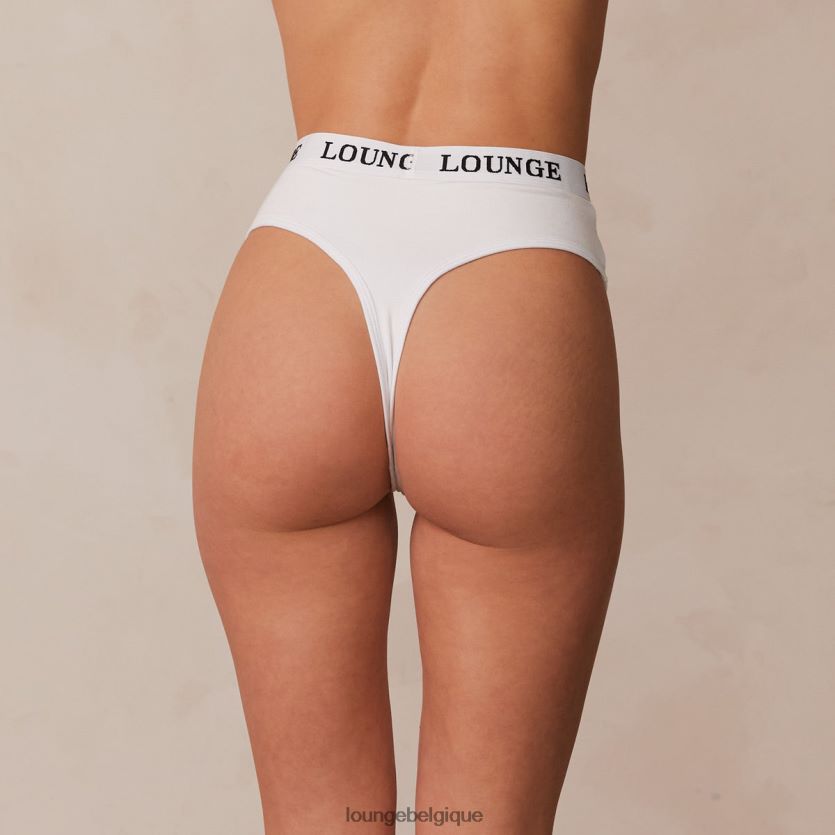 être Lounge femmes string basique en bambou blanc Z66B8F384 sous-vêtement