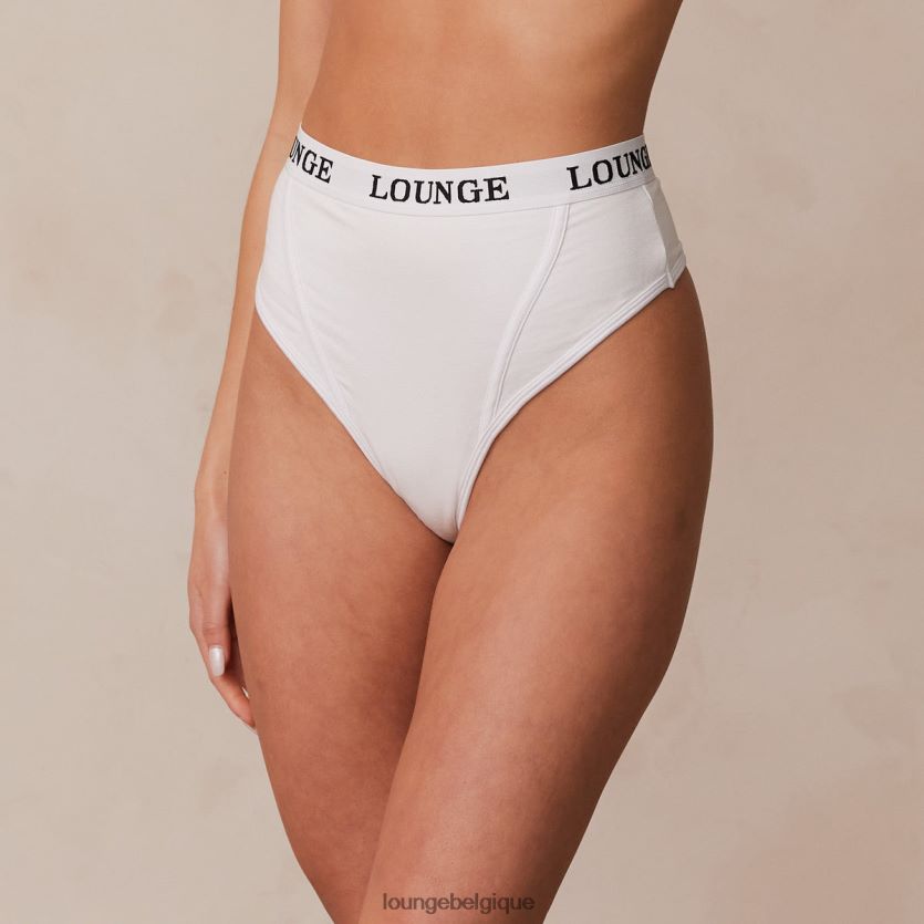 être Lounge femmes string basique en bambou blanc Z66B8F384 sous-vêtement