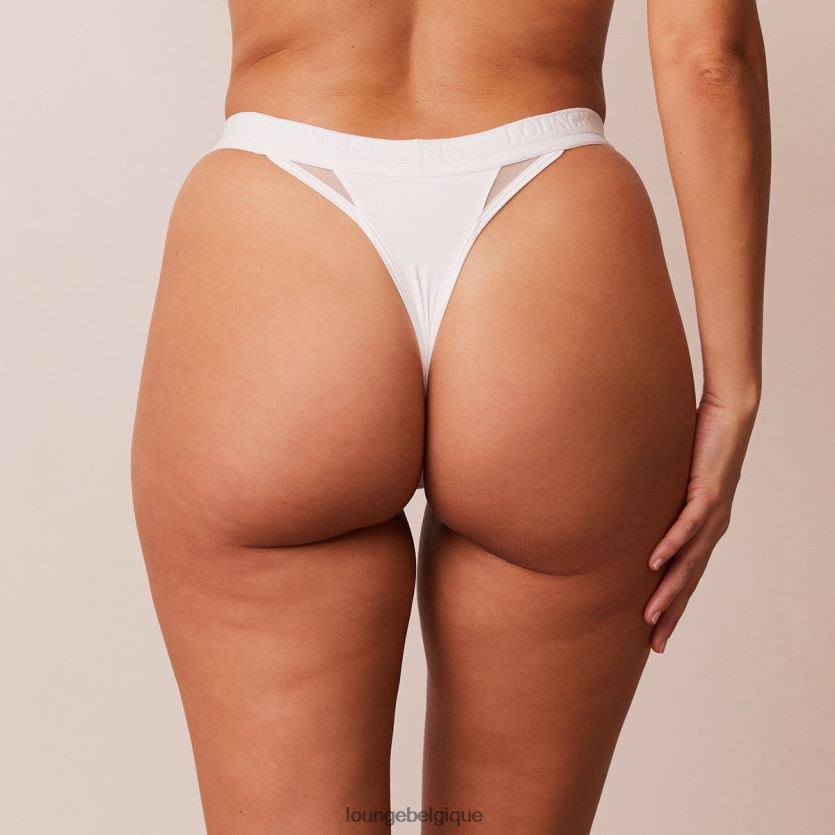 être Lounge femmes string en maille contour blanc Z66B8F369 sous-vêtement