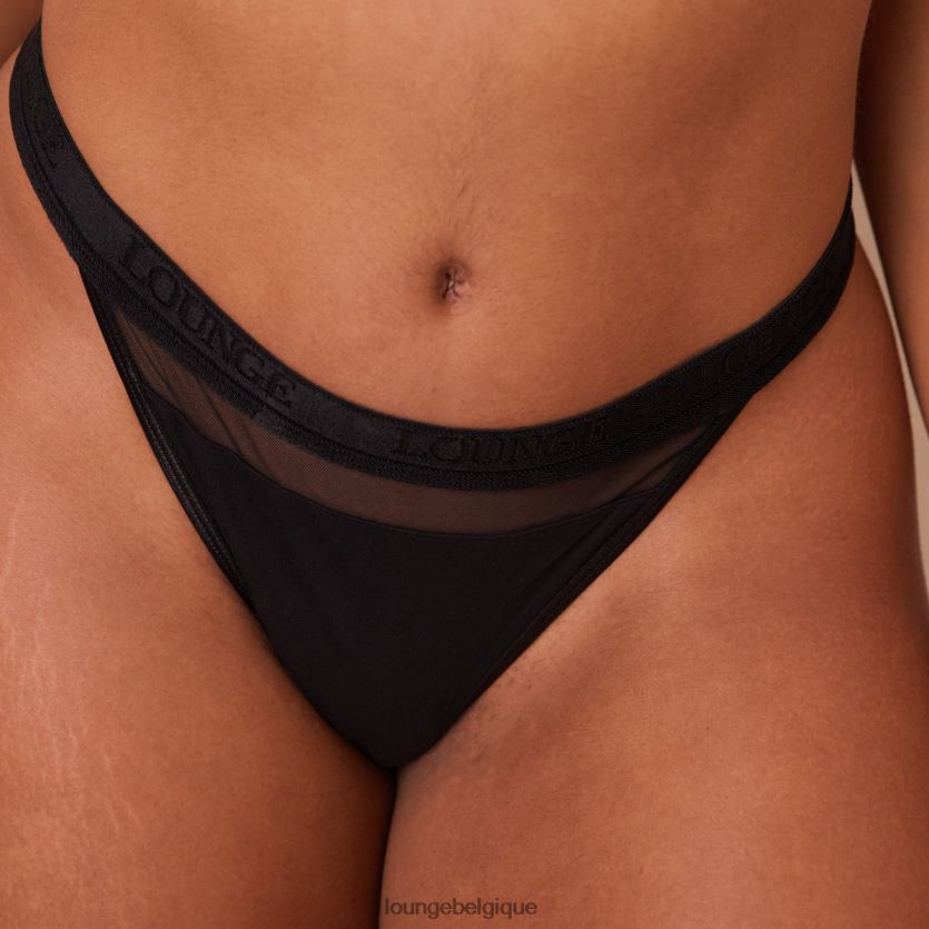 être Lounge femmes string en maille noir Z66B8F402 sous-vêtement
