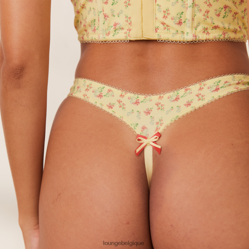 être Lounge femmes doux string citron floral Z66B8F443 sous-vêtement
