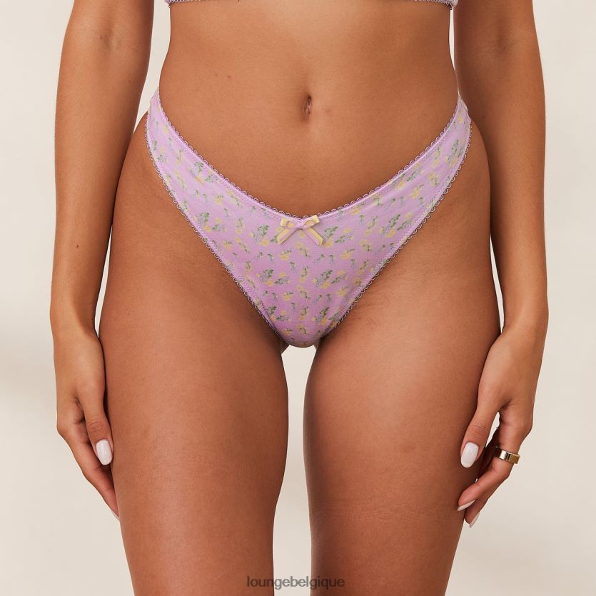 être Lounge femmes doux string lilas floral Z66B8F444 sous-vêtement
