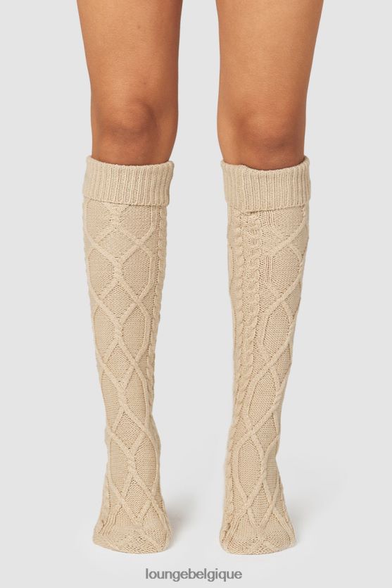être Lounge femmes chaussettes tricotées confortables jusqu'aux genoux vison Z66B8F940 vêtements