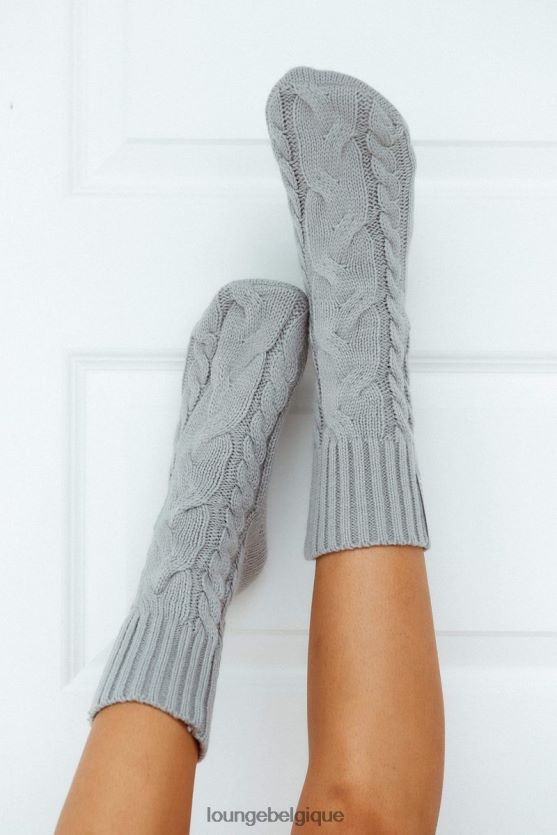 être Lounge femmes chaussettes tricotées douillettes gris Z66B8F935 vêtements