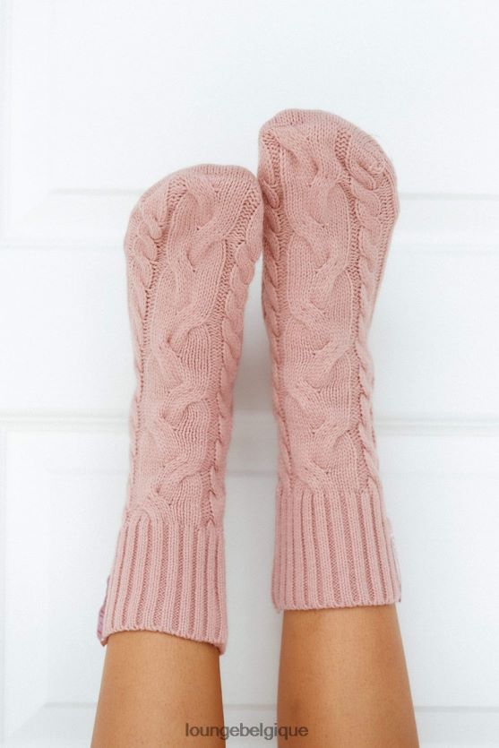 être Lounge femmes chaussettes tricotées douillettes rose Z66B8F938 vêtements