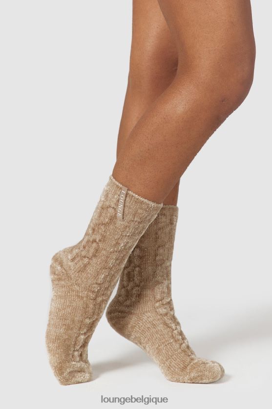 être Lounge femmes chaussettes tricotées en chenille vison Z66B8F954 vêtements