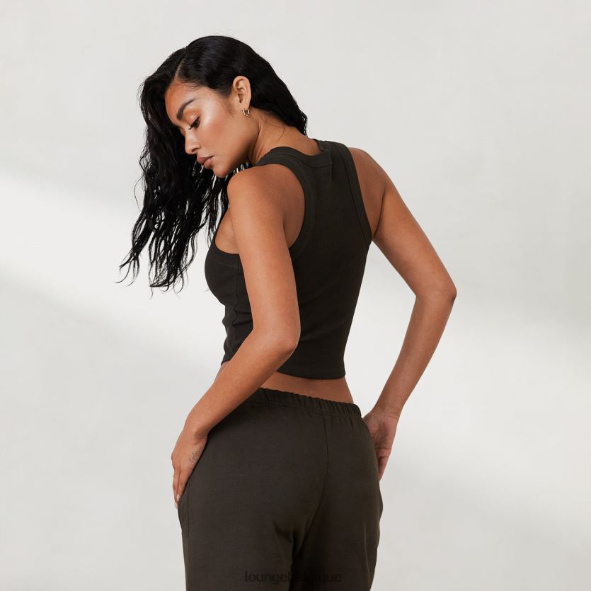 être Lounge femmes haut côtelé à dos nageur x Jess Hunt noir lavé Z66B8F803 vêtements