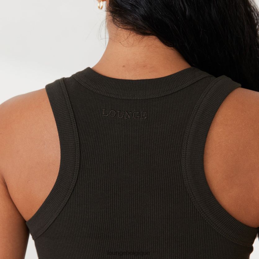 être Lounge femmes haut côtelé à dos nageur x Jess Hunt noir lavé Z66B8F803 vêtements