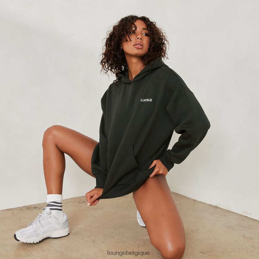 être Lounge femmes sweat à capuche oversize essentiel vert sapin Z66B8F881 vêtements