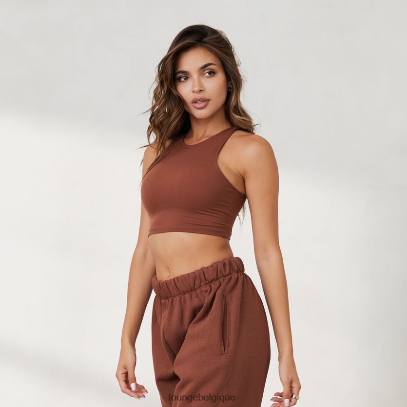 être Lounge femmes Haut dos nageur 365 seconde peau chocolat Z66B8F855 vêtements