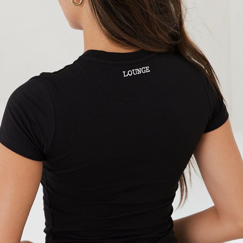 être Lounge femmes t-shirt ajusté essentiel à manches courtes noir Z66B8F834 vêtements