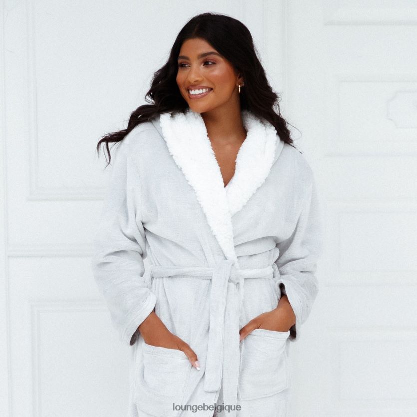 être Lounge femmes robe de chambre de luxe si douce gris Z66B8F948 vêtements